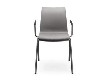 EVO 011-N3 BR - Stackable plastic training chair with armrests by LD Seating - view 3